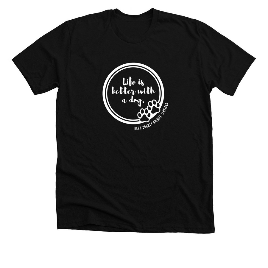 Life is Better with a Dog, a Solid Black Blend Premium Unisex Tee