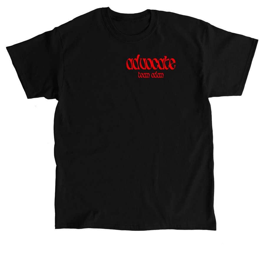 RED ADVOCATE | TEAM ADAM TEE, a Black Classic Unisex Tee
