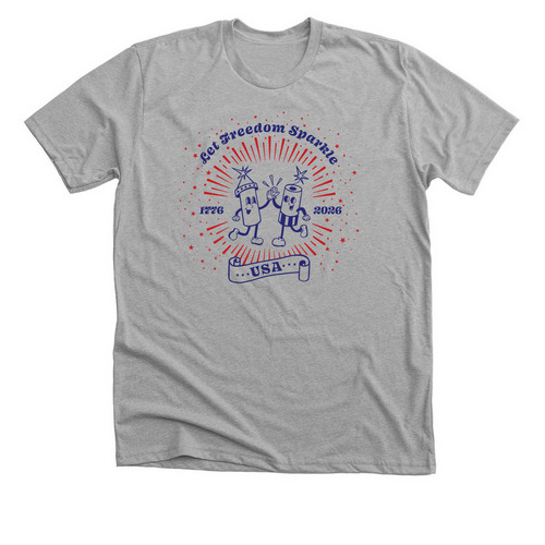 Let Freedom Sparkle! (light shirts), a Athletic Heather Premium Unisex Tee
