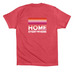 LESBIAN - HOME EVERYWHERE, a Vintage Red Premium Cotton Tee (back-view)