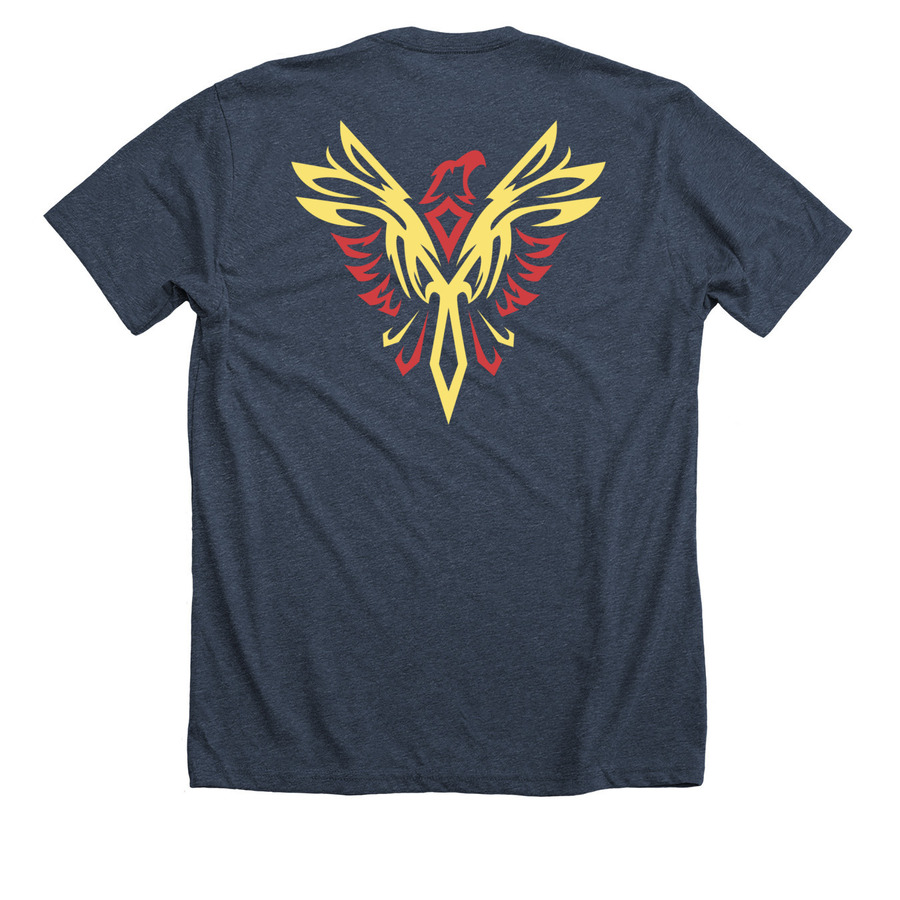 NCA Expedition T-Shirt, a Heather Midnight Navy Premium Unisex Tee (back-view)
