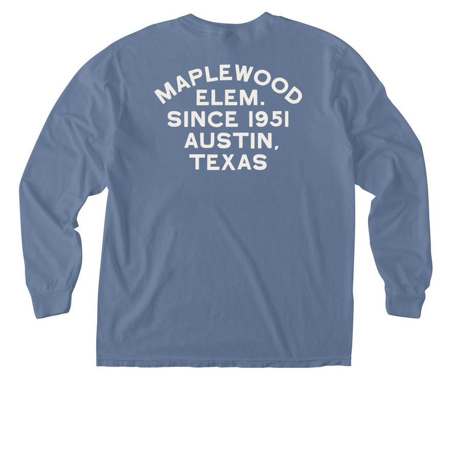 Peacemakers ? Adult Pocket Tee, a Blue Jean Comfort Colors Long Sleeve Pocket Tee (back-view)