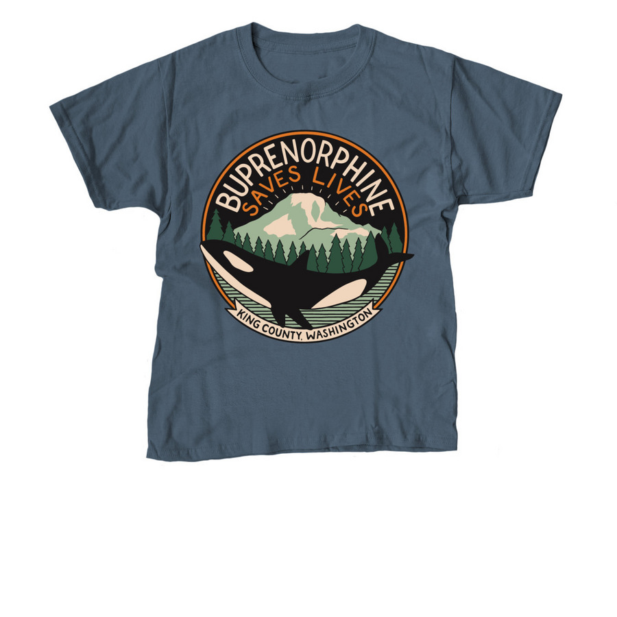 Buprenorphine Saves Lives, a Indigo Youth Unisex Tee