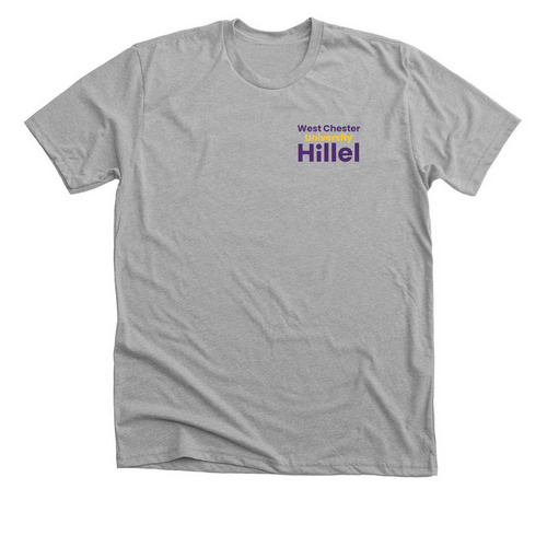 WCU Hillel Pocket, a Athletic Heather Premium Unisex Tee