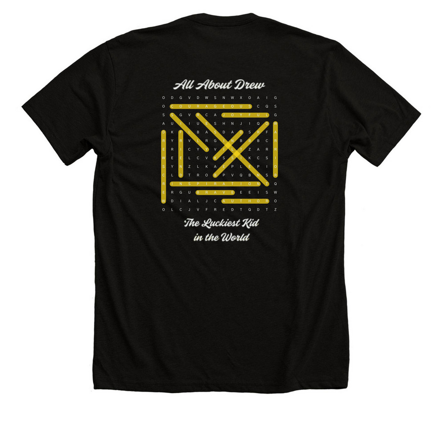 Drew's Crew Forever, a Solid Black Blend Premium Unisex Tee (back-view)