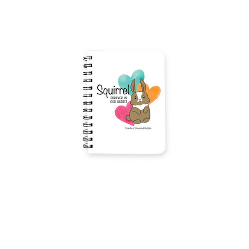 Squirrel Notebook, a White Spiral Notebook