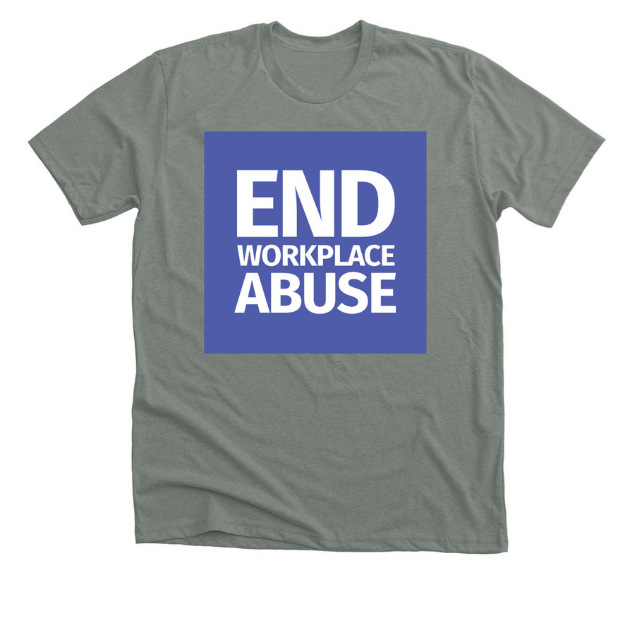End Workplace Abuse, a Deep Heather Premium Unisex Tee