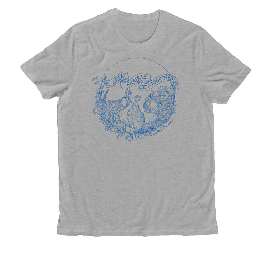 Greater Prairie-chicken, a Granite Grey Heather Allmade Organic Cotton Unisex Tee