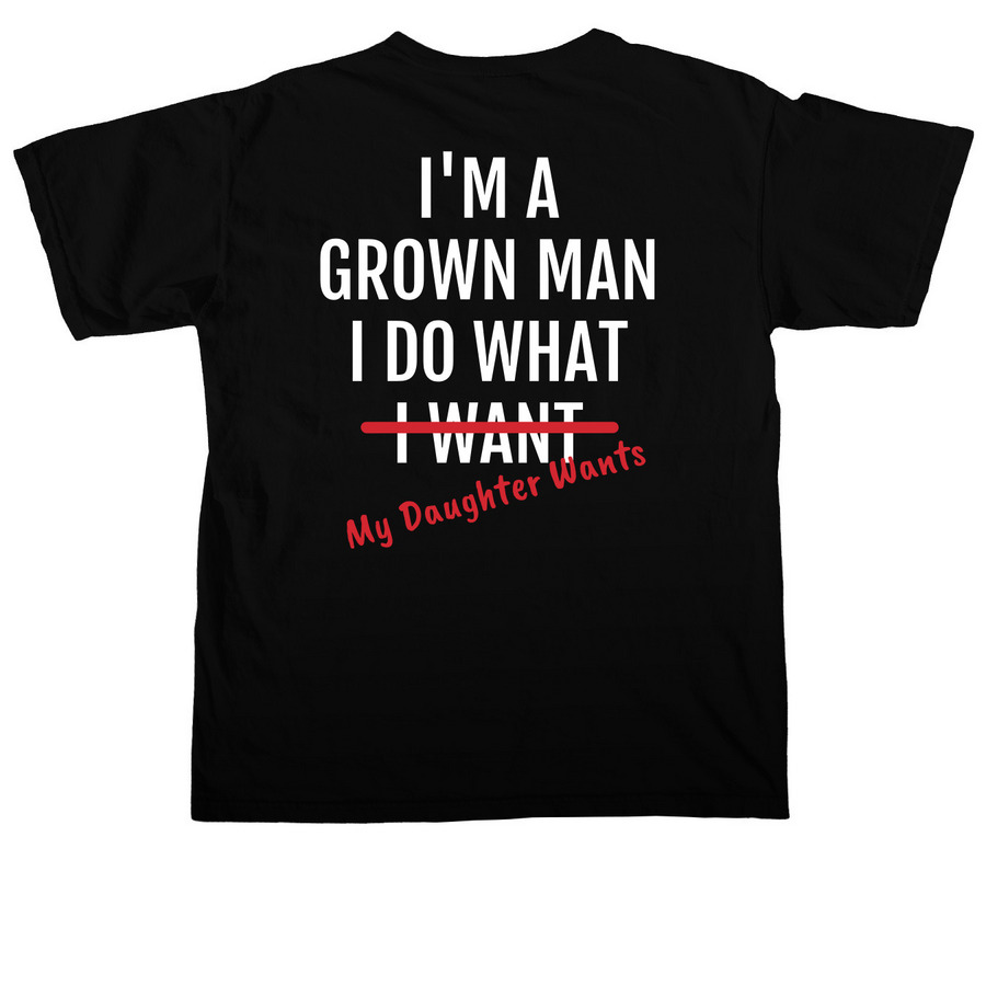 Girls Rule, a Black Comfort Colors Unisex Tee (back-view)