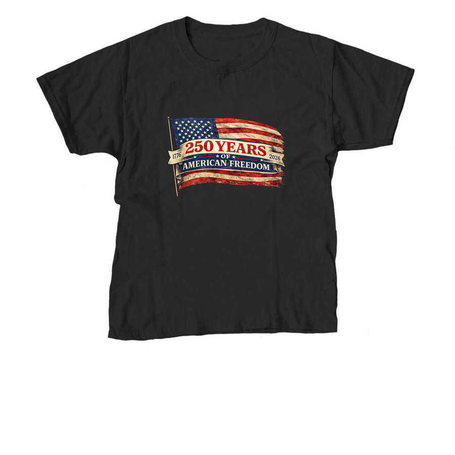 1776 ? When Freedom Was Declared, a Black Youth Unisex Tee