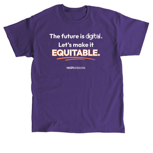 Building a More Equitable Digital Future, a Purple Classic Unisex Tee