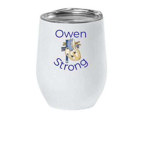 Owen Strong wine tumbler, a White Insulated Wine Cup