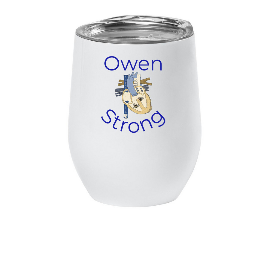 Owen Strong wine tumbler, a White Insulated Wine Cup