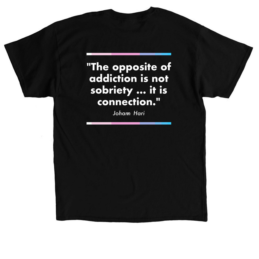 Trans Pride: Joham Hari Quote Shirt&nbsp;, a Black Classic Unisex Tee (back-view)