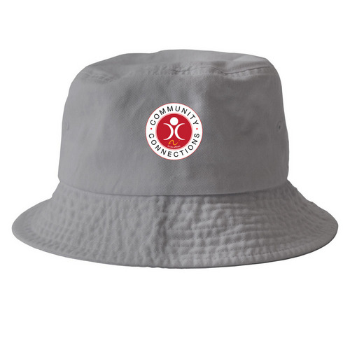 Hats, a Grey Printed Bucket Hat
