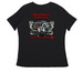 Womens Air Cooled Addict Shirts, a Black Women's Relaxed V-Neck Tee (back-view)