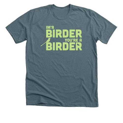 I'm a birder, you're a birder, a Heather Slate Premium Unisex Tee