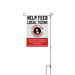 Yard Flag, a White 12" x 18" Yard Flag with Stake