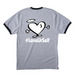 Dude., a Athletic Heather/ Jet Black Cotton Ringer Tee (back-view)