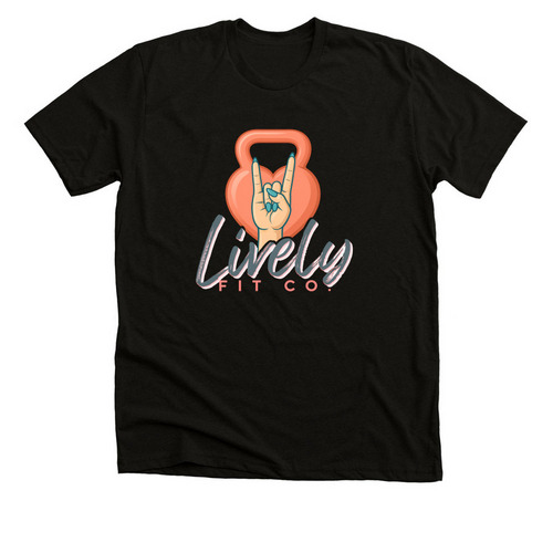 Lively Fit Co. Crew Tee, a Solid Black Blend Premium Unisex Tee