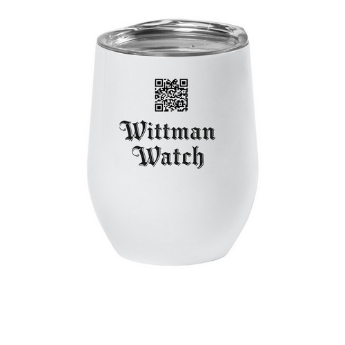 WW wine tumbler, a White Insulated Wine Cup