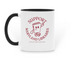 Sip and Support, a Black Two-Tone Ceramic Mug (back-view)
