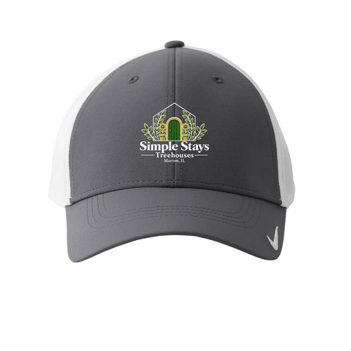 Simple Stays Hats, a Dark Grey/ White Printed Nike Dri-FIT Legacy Performance Cap