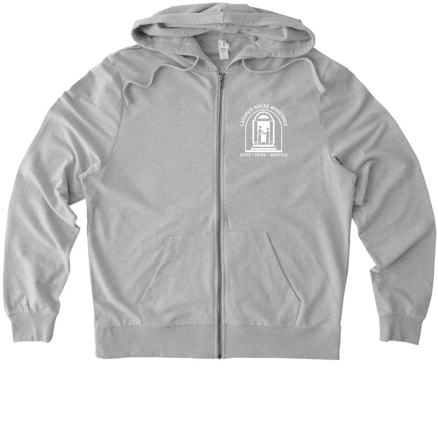 Full Zip Sweatshirts, a Granite Grey Heather Allmade Organic French Terry Zip Up Hoodie