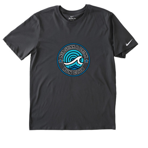 S&D LOGO ONLY TEES, a Anthracite Nike Dri-FIT Jersey Blend Performance Tee