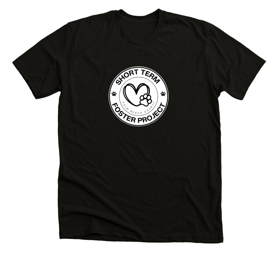 ACC Volunteer Cotton T's & Tanks-B&W Logo, a Solid Black Blend Premium Unisex Tee