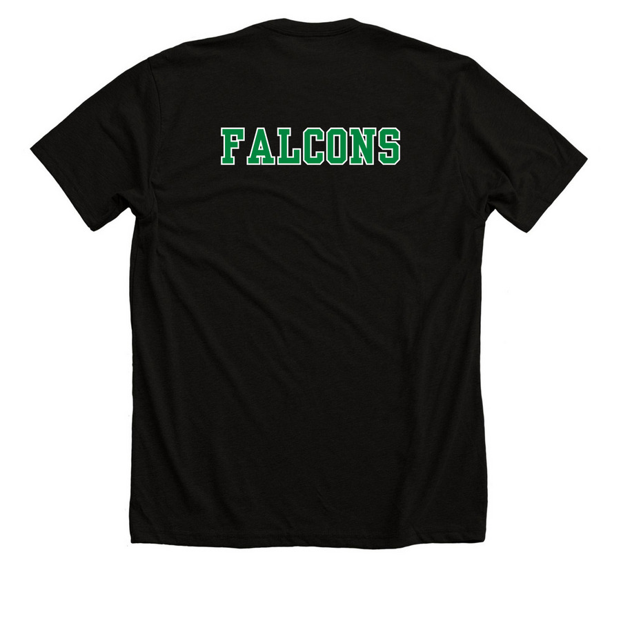 2025 2026 Small Volleyball Logo, a Solid Black Blend Premium Unisex Tee (back-view)