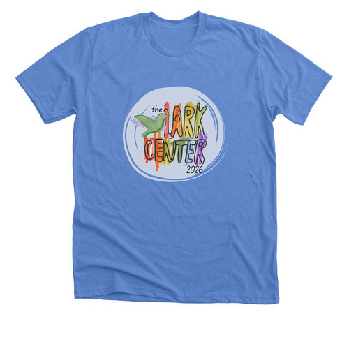 Lark Colorful World, a Heather Columbia Blue Premium Unisex Tee