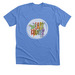 Lark Colorful World, a Heather Columbia Blue Premium Unisex Tee