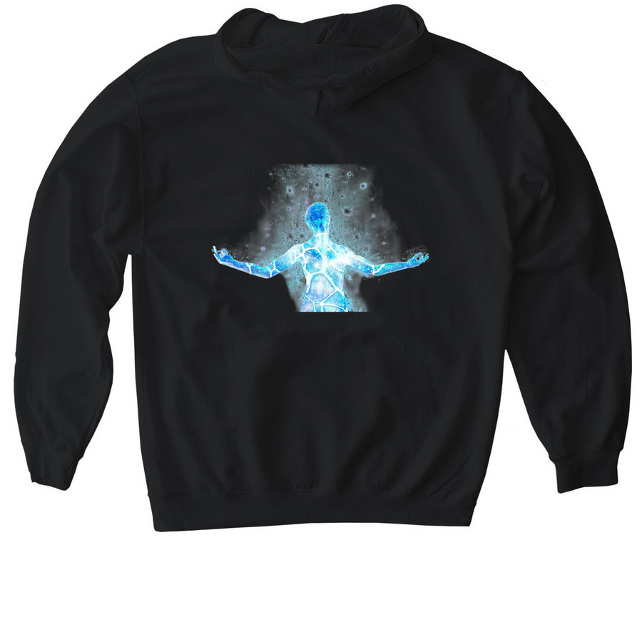 Do something great spiritual hoodie, a Black Gildan Softstyle Pullover Hoodie (back-view)