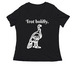 Trot Boldly., a Black Women's Relaxed V-Neck Tee