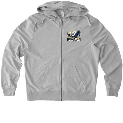 Eagle Spirt Zip-Ups (Neutral) TP, a Granite Grey Heather Allmade Organic French Terry Zip Up Hoodie