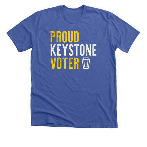 Proud Keystone Voter, a Solid True Royal Premium Unisex Tee