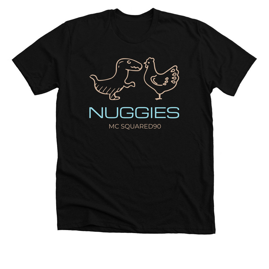 DINO NUGGIES, a Solid Black Blend Premium Unisex Tee