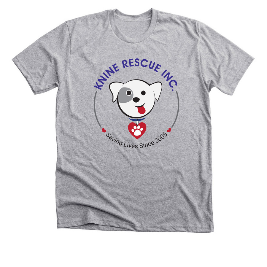 Knine Rescue Inc, a Athletic Heather Premium Unisex Tee