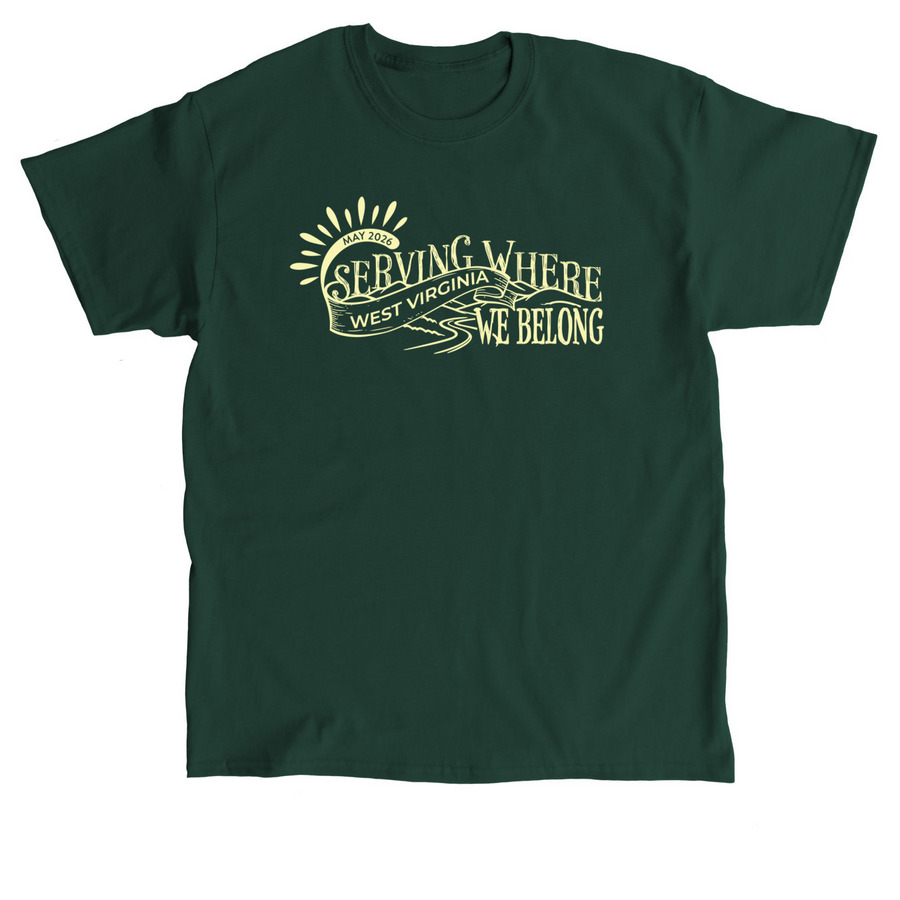 2026 West Virginia Mission Trip, a Forest Green Classic Unisex Tee