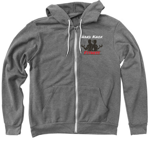 Hard Knox Fitness, a Deep Heather Zip Up Hoodie