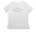 TEST TEST TEST, a White Women's Relaxed V-Neck Tee (back-view)