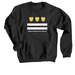 Adult DC Flag Design, a Black Crewneck Sweatshirt