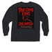 TCFU Pocket Tees, a Black Comfort Colors Long Sleeve Pocket Tee (back-view)