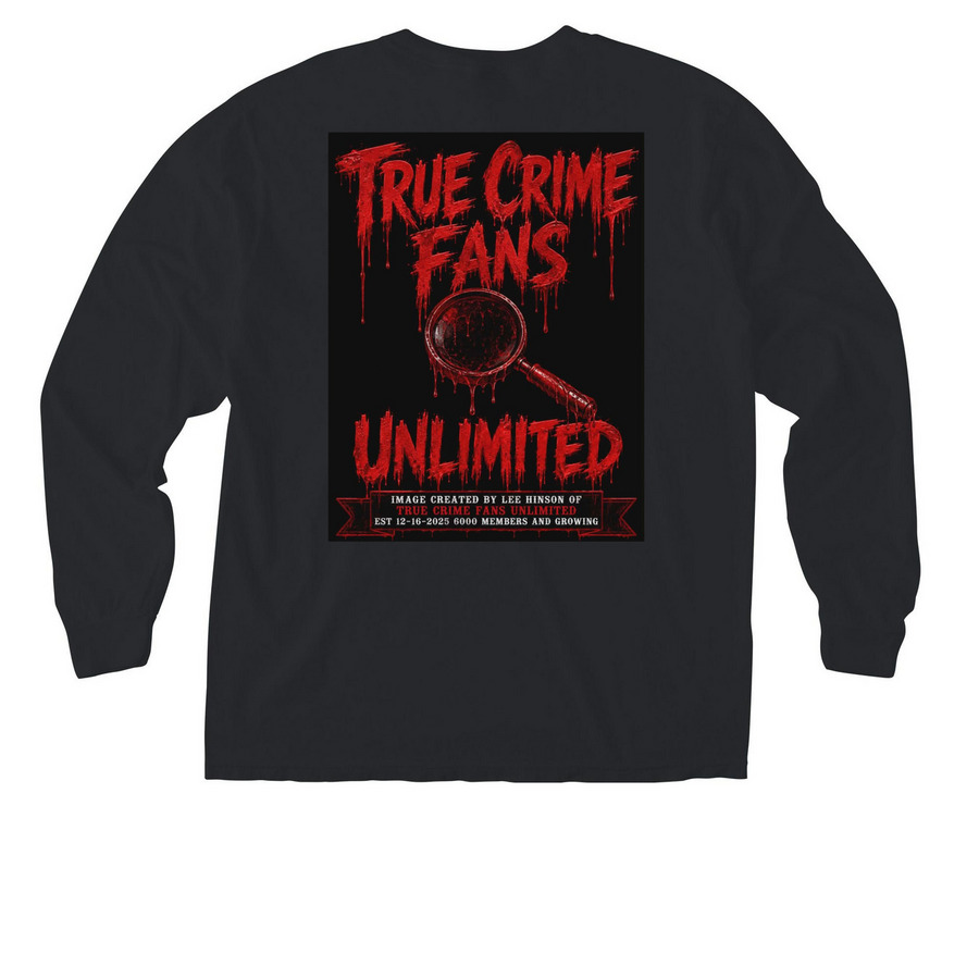 TCFU Pocket Tees, a Black Comfort Colors Long Sleeve Pocket Tee (back-view)
