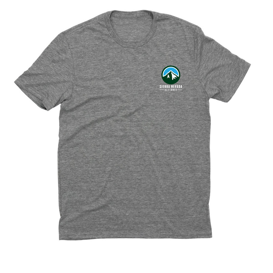 Alliance Apparel: River Running, a Aluminum Grey Allmade Eco Triblend Unisex Tee