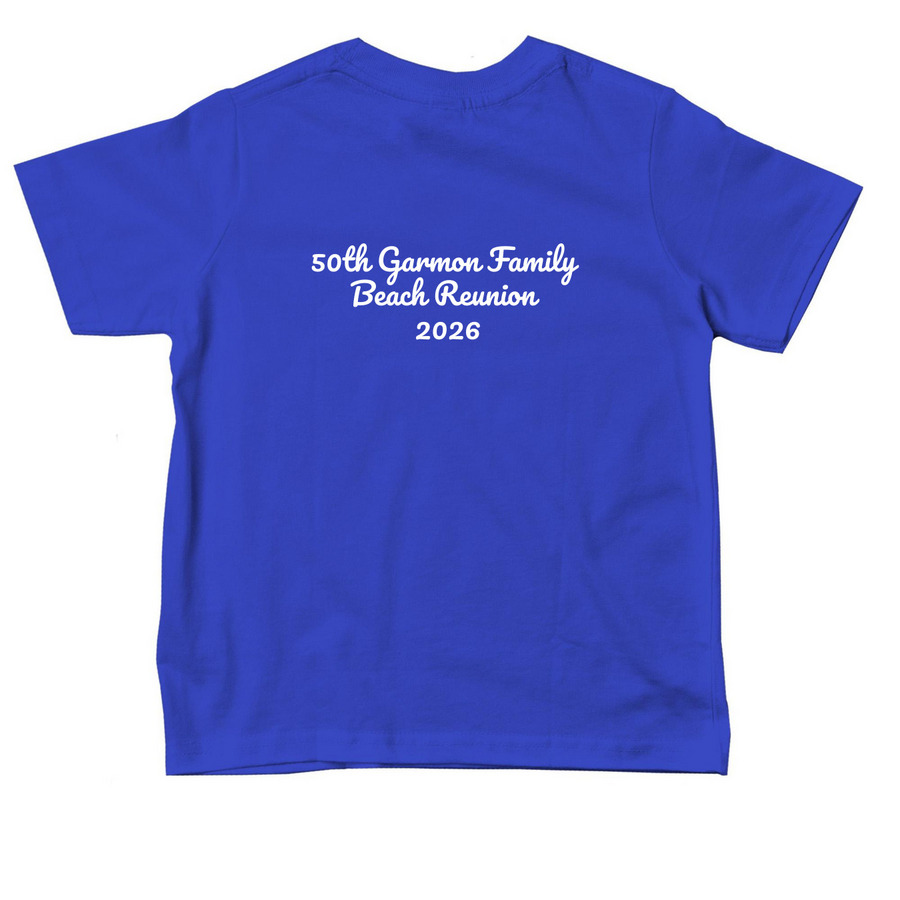 Toddler Tee With Text on Back, a Royal Blue Toddler Tee (back-view)