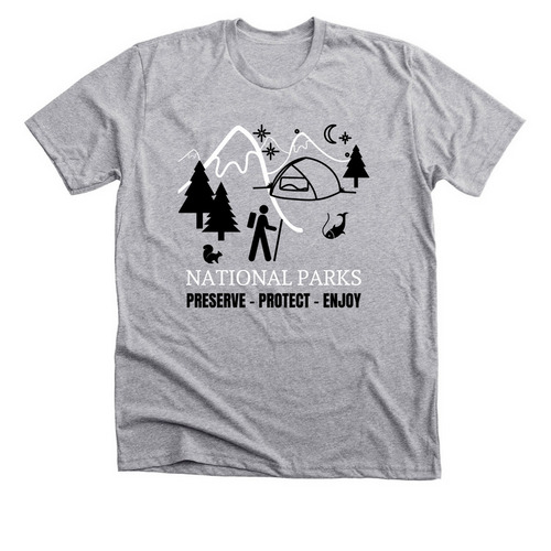 National Parks, a Athletic Heather Premium Unisex Tee
