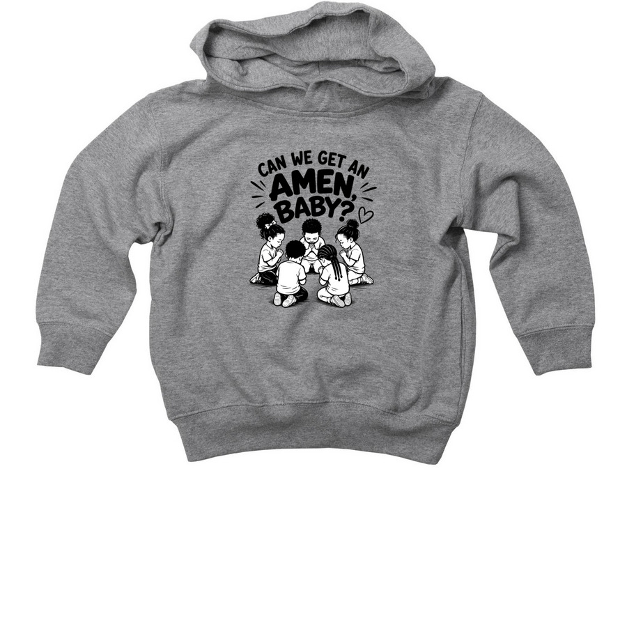 Amen Baby, a Granite Heather Toddler Pullover Hoodie