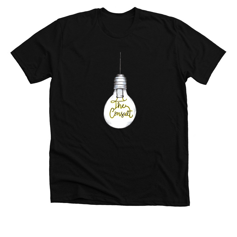 "Light in the Basement Tee", a Solid Black Blend Premium Unisex Tee
